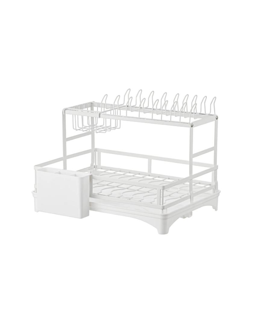 Compact 2-Tier Dish Rack Kitchen Organizer | 19 x 13 x 18 inches