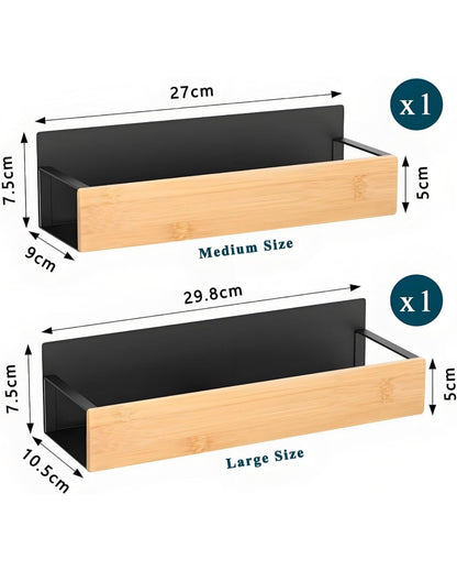 Eco-Friendly Bamboo Magnetic Rack | Set of 2
