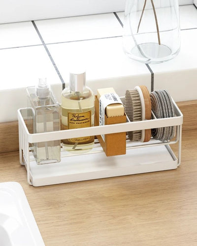 Kitchen Friendly Metal Sponge Holder White