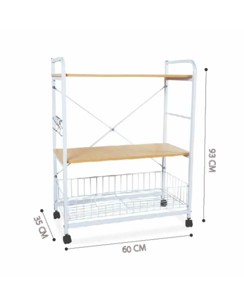 Versatile Multi-Purpose Storage Trolley | 24 x 14 x 37 inches