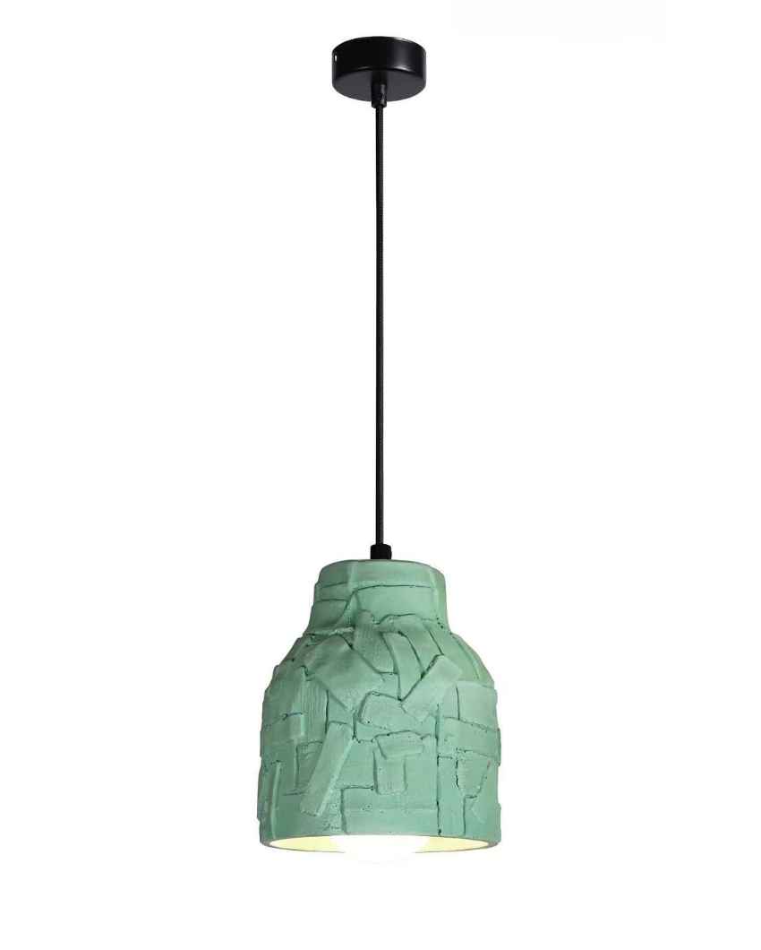 Stunning Emerald Mosaic Pendant Lamp | 9 x 18 inches