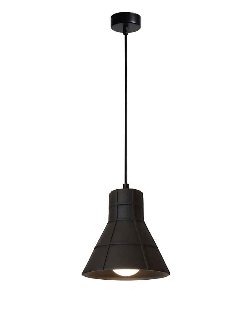 Sleek Modular Noir Cone Pendant Light Lamp | 14 x 21 inches