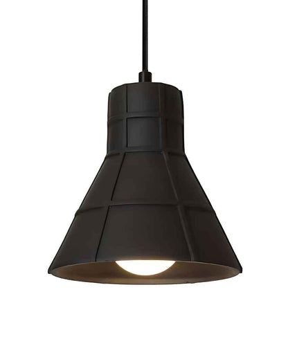 Sleek Modular Noir Cone Pendant Light Lamp | 14 x 21 inches