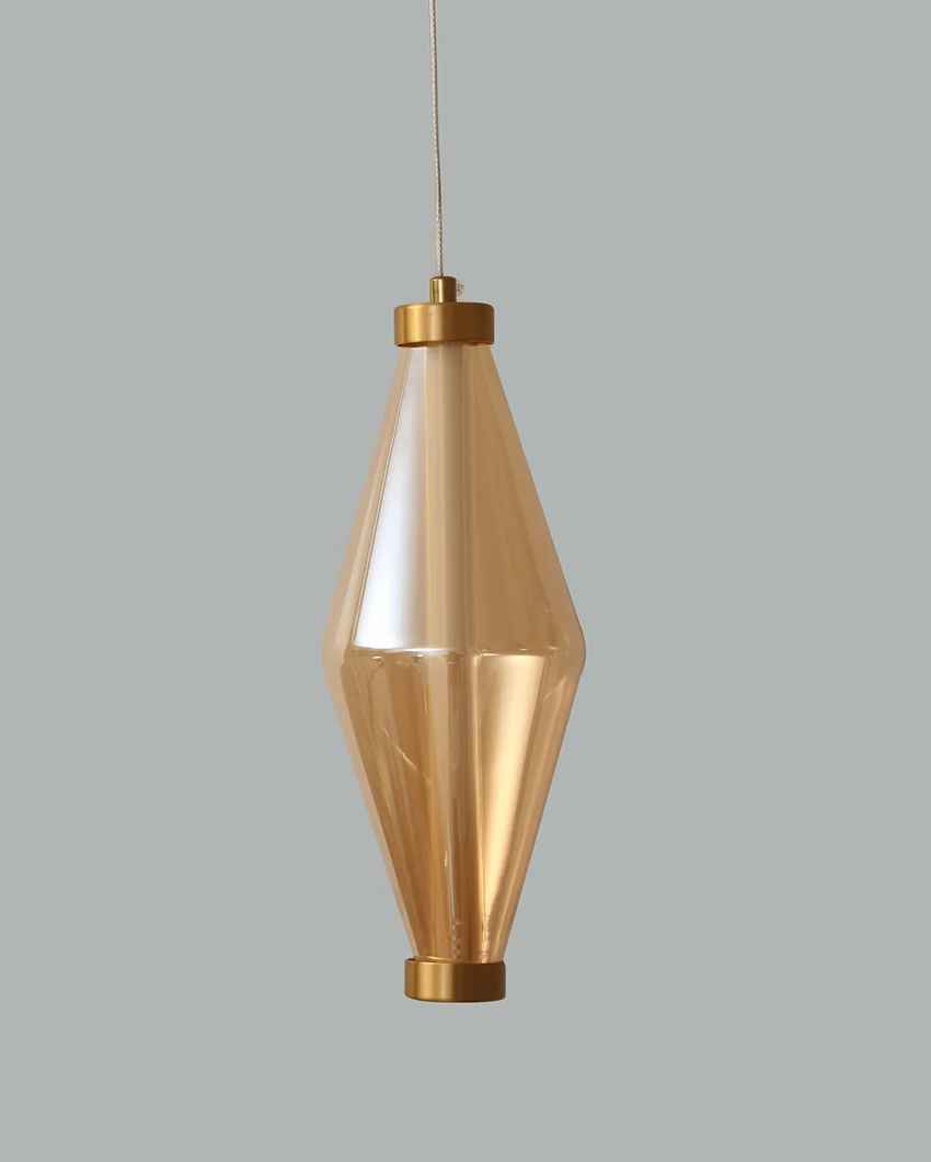 Modern Brass Prism Pendant Light Lamp | 5 x 12 inches