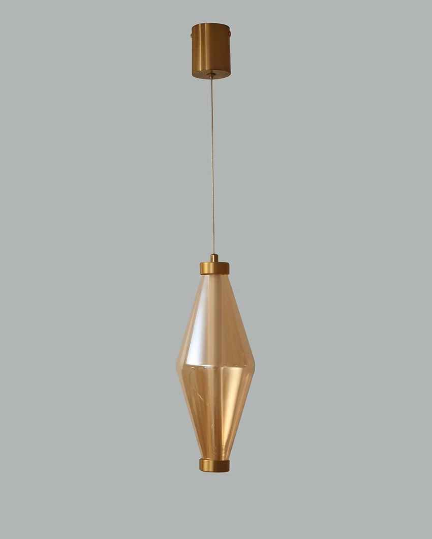 Modern Brass Prism Pendant Light Lamp | 5 x 12 inches