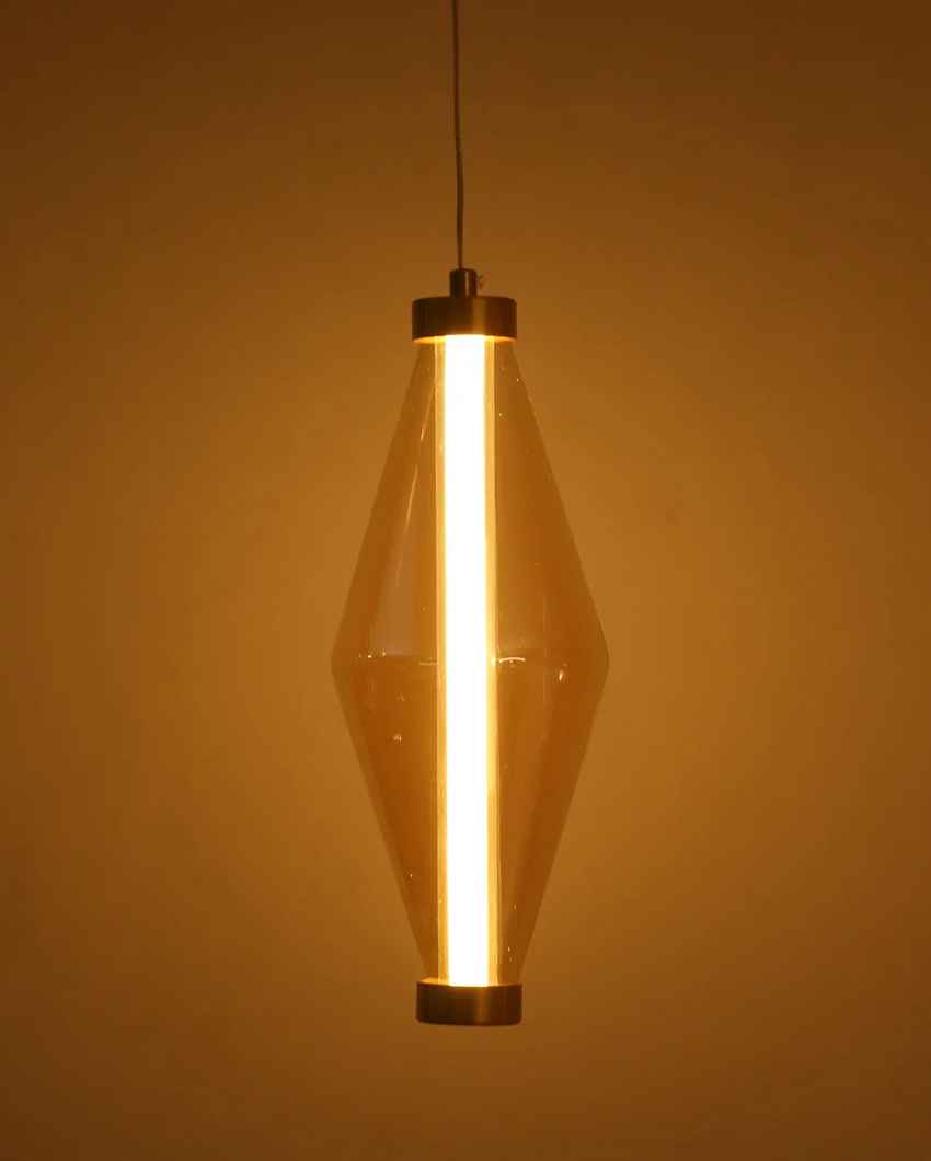 Modern Brass Prism Pendant Light Lamp | 5 x 12 inches