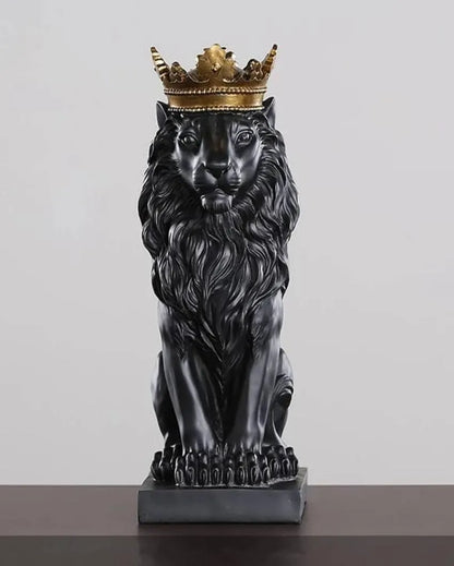 Nordic Minimalist Resin Regal Lion Showpiece