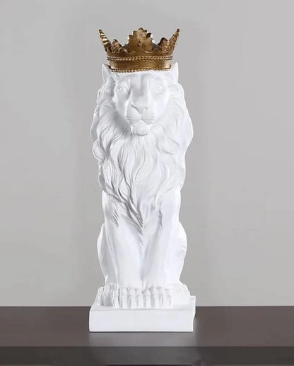 Nordic Minimalist Resin Regal Lion Showpiece