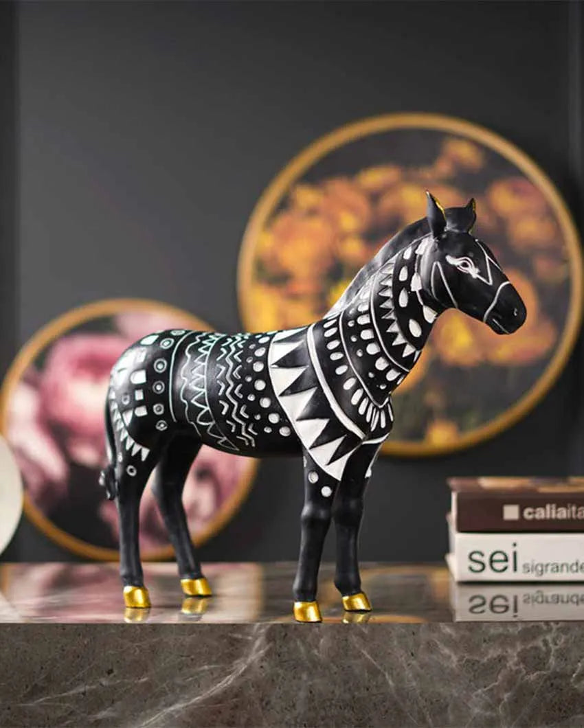 Savanna Serenity Tribal Horse Artistry Black