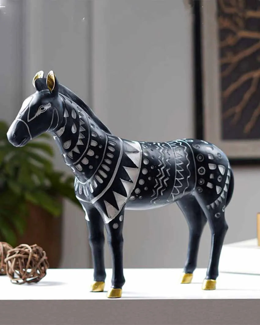 Savanna Serenity Tribal Horse Artistry Black