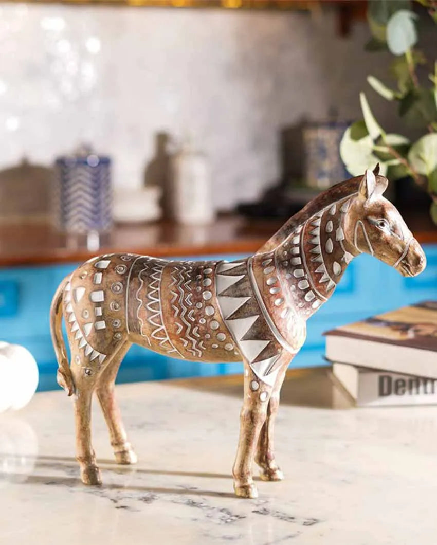 Savanna Serenity Tribal Horse Artistry Brown