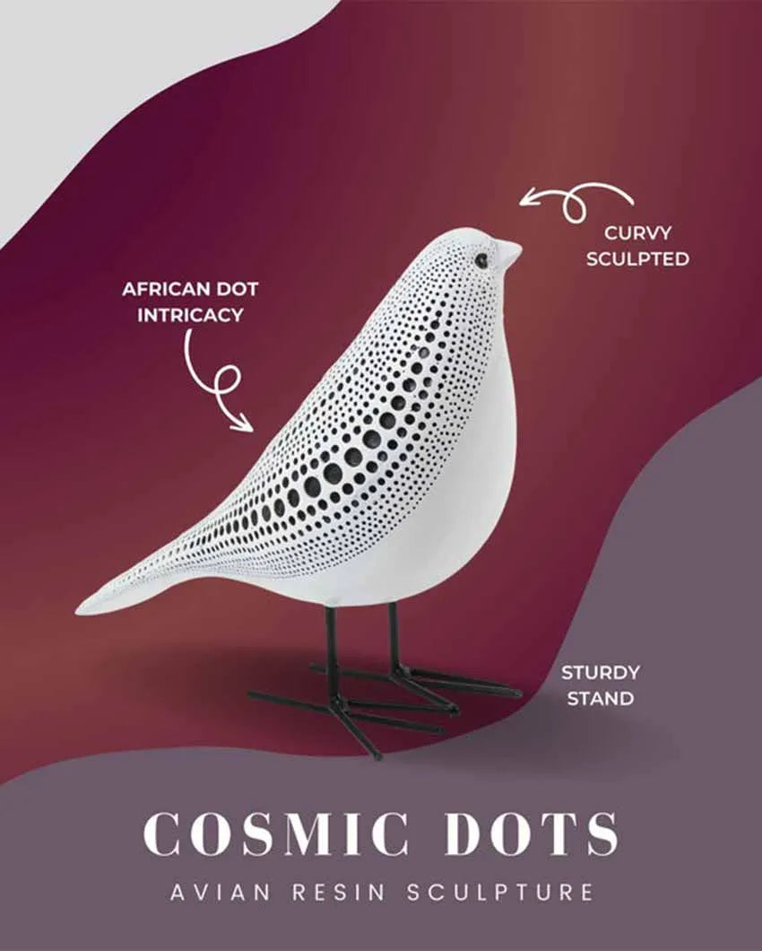 Cosmic Dots Avian Resin Sculpture