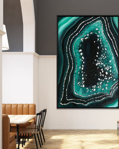 Black Embraces Canvas Framed Acrylic Paint Hand Paintings | 32 x 47 inches , 40 x 59 inches