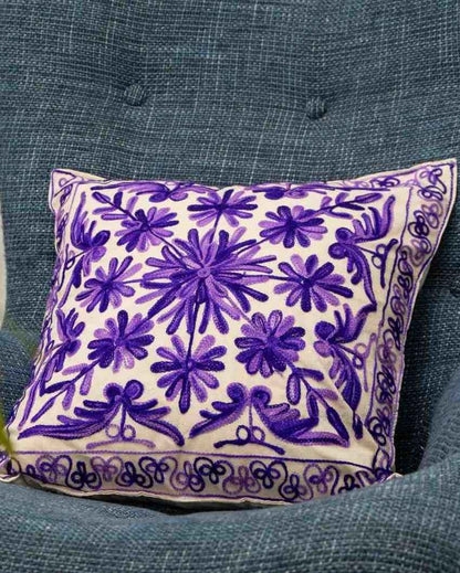 Elegant Bliss Aari Embroidered Cushion Covers | Set of 2 | 16 x 16 inches