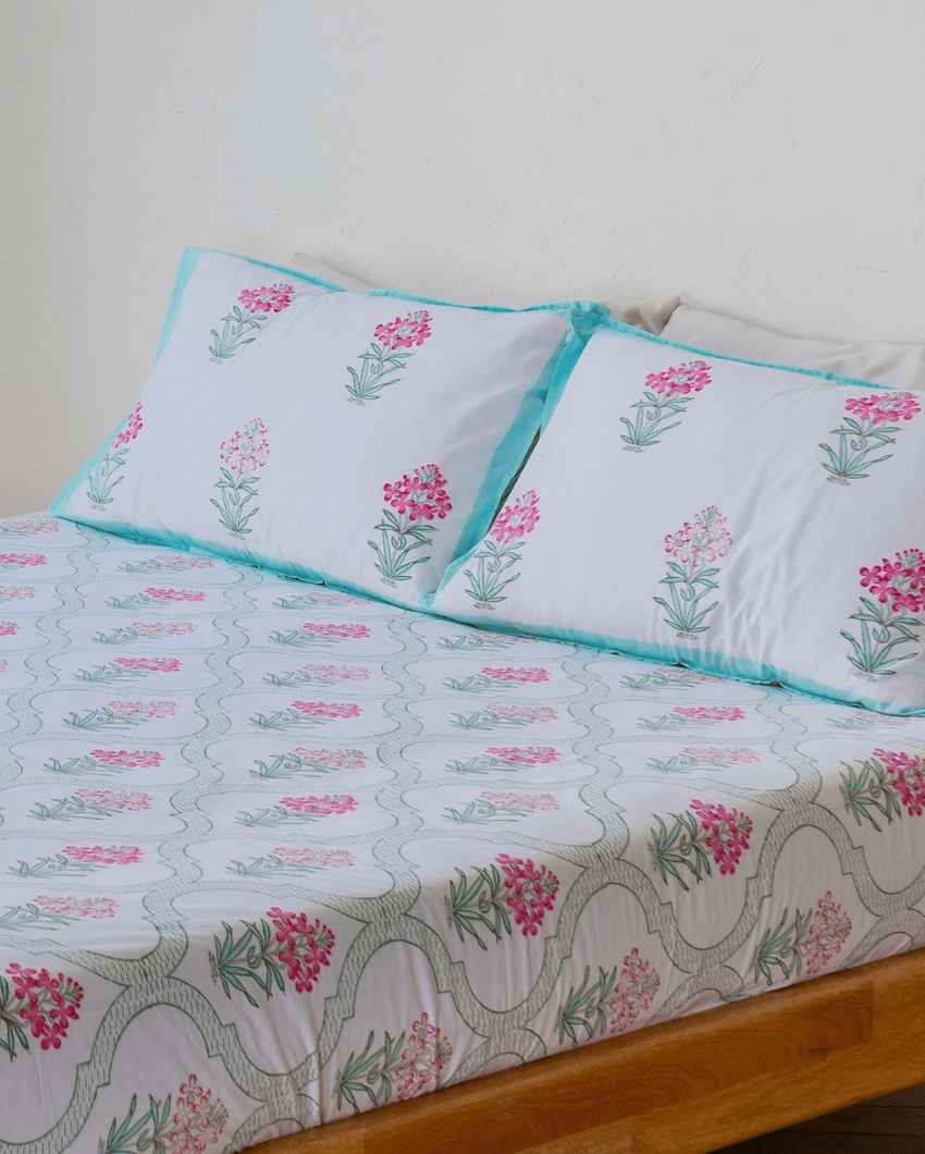 Multicolor Bagh Bahaar Block Printed Bedding Set | King Size | Pack of 3