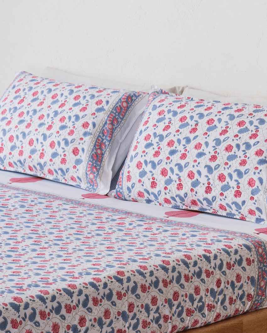 Multicolor Block Prints Gulzar Jaal Bedding Set | King Size | Pack of 3