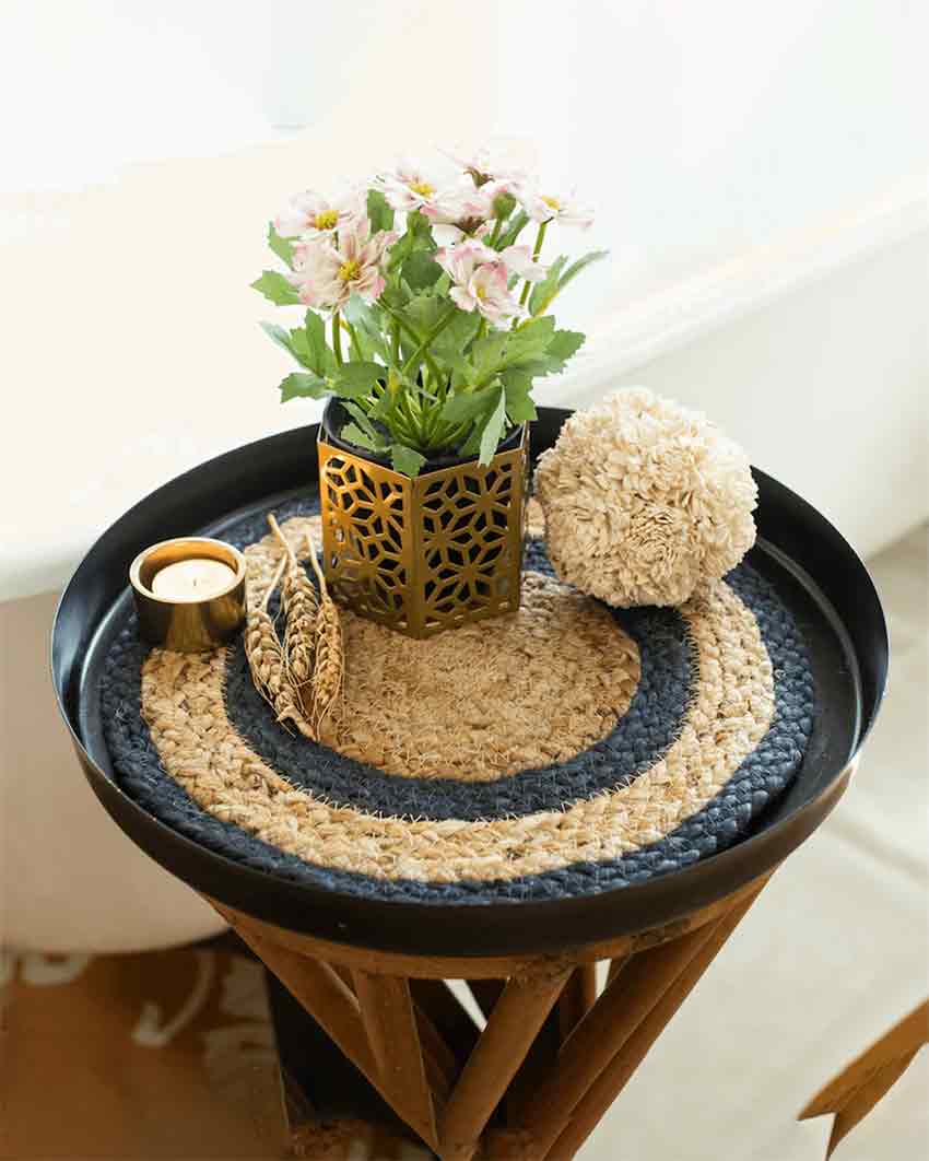 Multicolor Jute Placemats | Set Of 4 | Diameter 12 inches