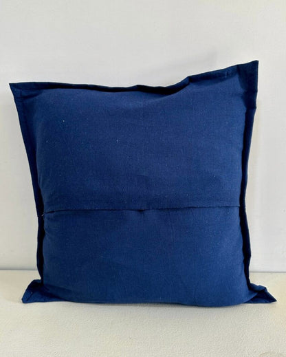 Blue Patchwork Cotton Cushion Covers | Set Of 2 | 16 x 16 inches