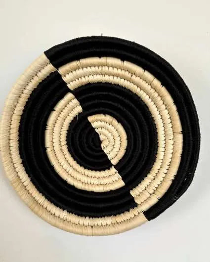 Assorted Midnight Sabai Grass Wall Decor Baskets | Set of 4