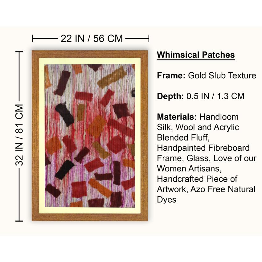 Whimsical Patches Framed Wall Art | 32 x 22 inches