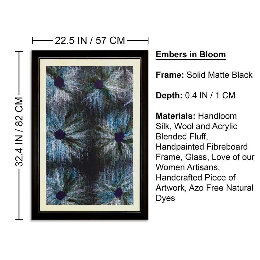 Embers in Bloom Fiery Petals Deep Framed Wall Art | 32 x 22 inches