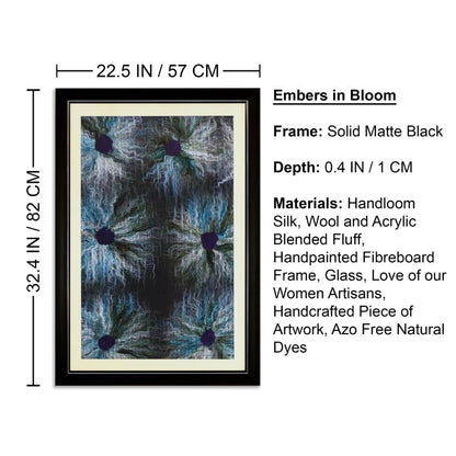 Embers in Bloom Fiery Petals Deep Framed Wall Art | 32 x 22 inches