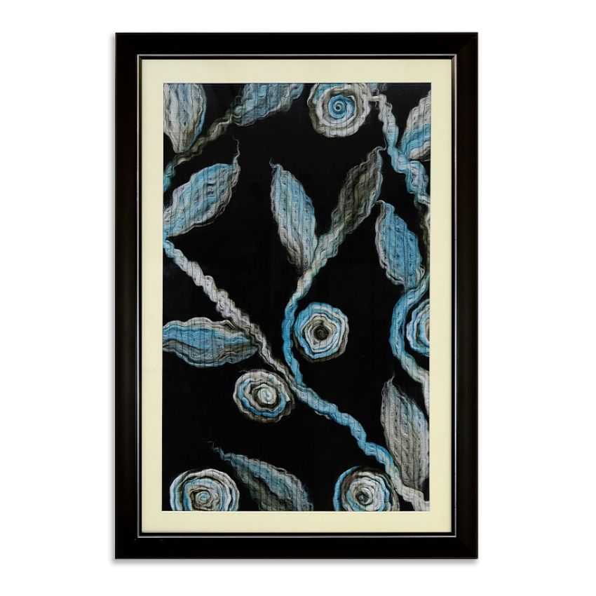 Black & Blooms Enchanting Floral Framed Wall Art | 32 x 22 inches