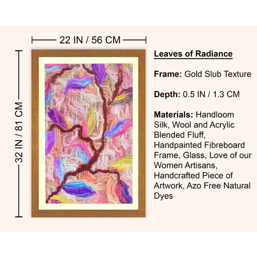 Bright Leaves of Radiance Framed Wall Art | 32 x 22 inches