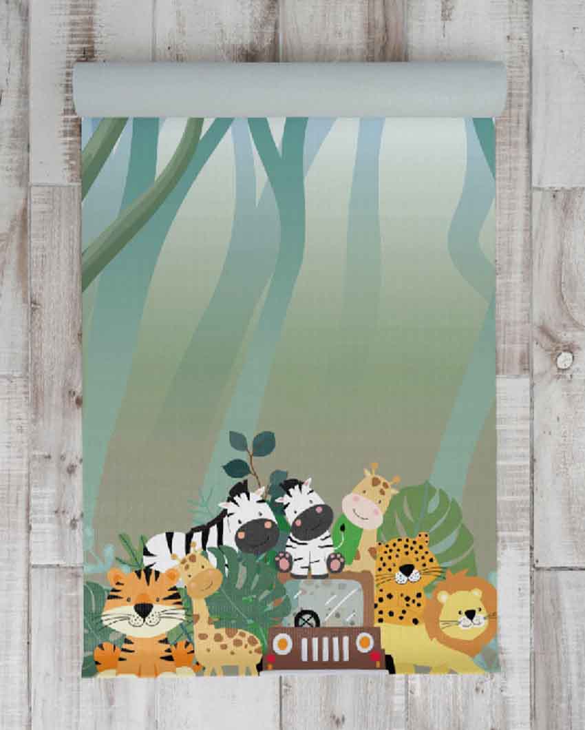 Animal Safari Kids Velvet Yoga Mat