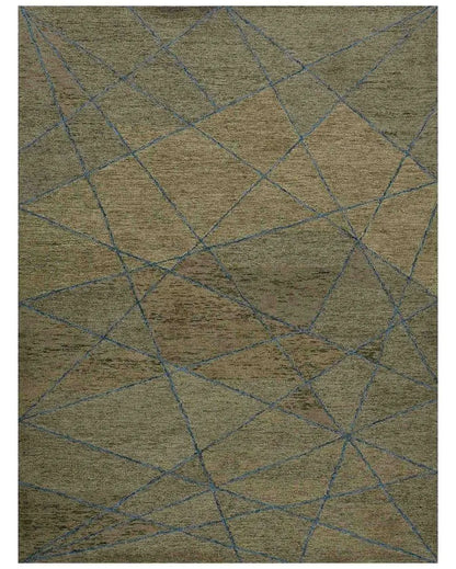 Cedar Wool Striped Pattern Hand-Tufted Rug Carpet