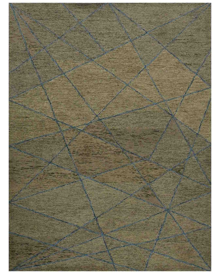 Cedar Wool Striped Pattern Hand-Tufted Rug Carpet