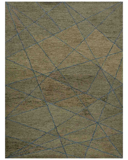 Cedar Wool Striped Pattern Hand-Tufted Rug Carpet