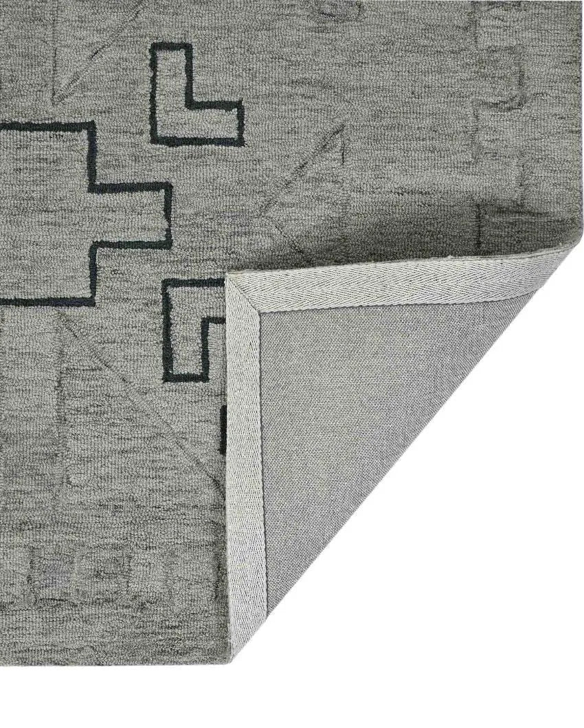 Shale Grey Wool Asteria Hand Tufted Carpet | 6x4, 8x5 ft 6 x 4 ft