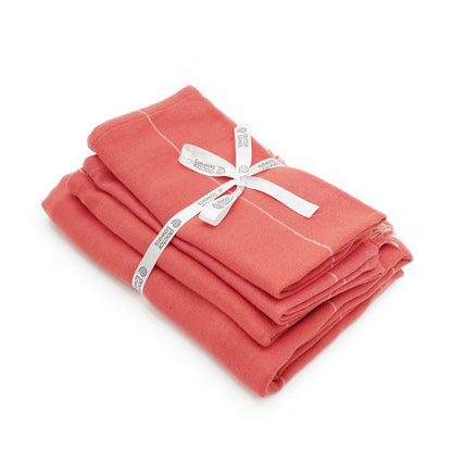 Aloevera Double Cloth Assorted Towels | Set of 4 Apricot Brandy