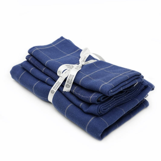 Banana Double Cloth Assorted Towels | Set of 4 French Blue