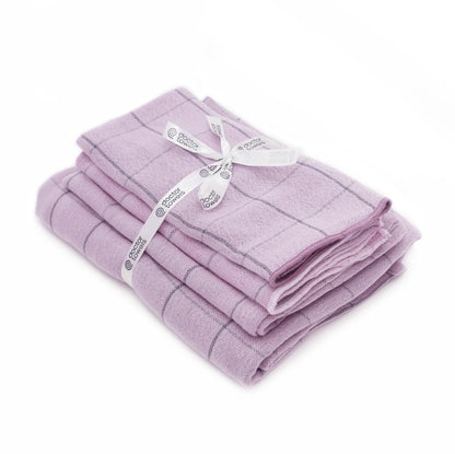 Banana Double Cloth Assorted Towels | Set of 4 Mystic Rose