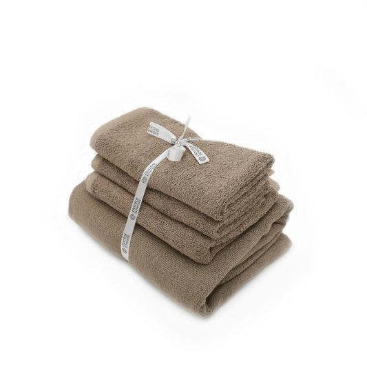 Bamboo Terry Assorted Towel | Set of 4 Sierra Taupe