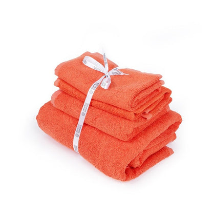 Banana x Cotton Assorted Towels | Set of 4 Red Orange
