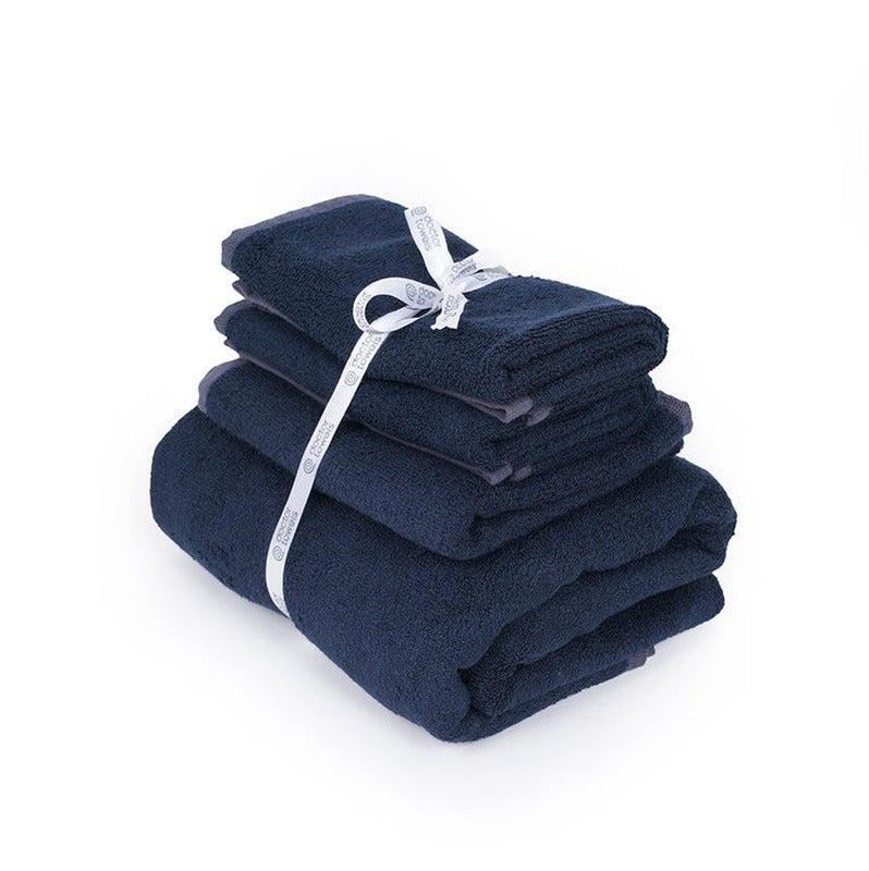 Banana x Cotton Assorted Towels | Set of 4 Blueberry