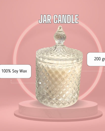 Crystal Clear Baked Vanilla Luxe Soy Creme Wax Candle| White | Single | 15 x 10 cm / 6 x 4 inches