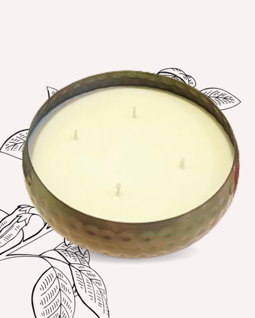 Metal Urli Classic Oud Luxe Soy Creme Wax Candle |Brown| 15 x 5 cm/ 6 x 2 inches