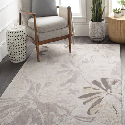 Luxurious Modern Athena Floral Print Woolen Carpet