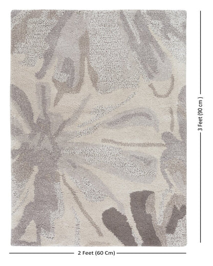 Luxurious Modern Athena Floral Print Woolen Carpet