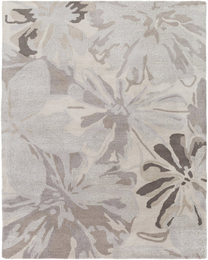 Luxurious Modern Athena Floral Print Woolen Carpet