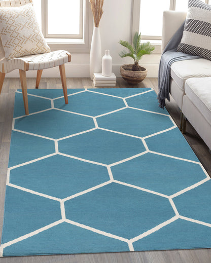 Denim Handwoven Atrium Cotton Stylish Carpet