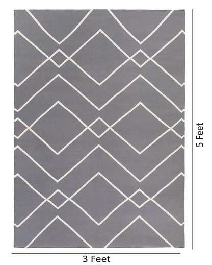 Gray Handwoven Atrium Cotton Stylish Carpet