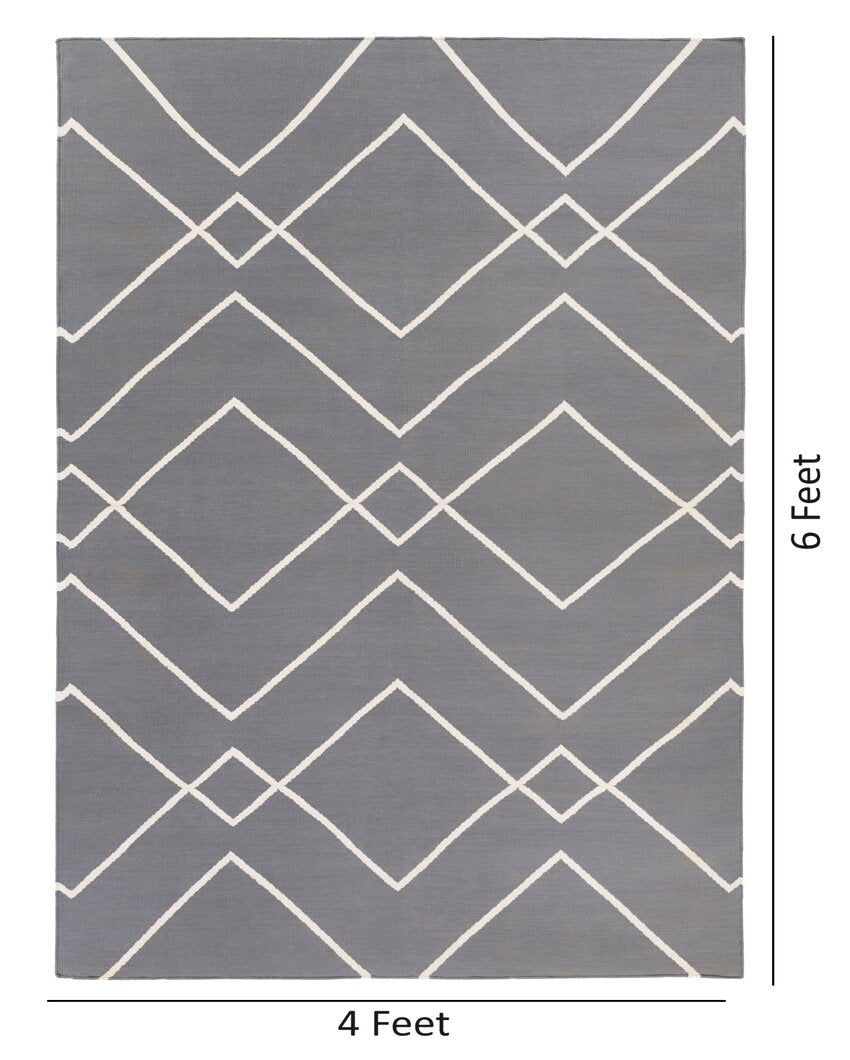 Gray Handwoven Atrium Cotton Stylish Carpet