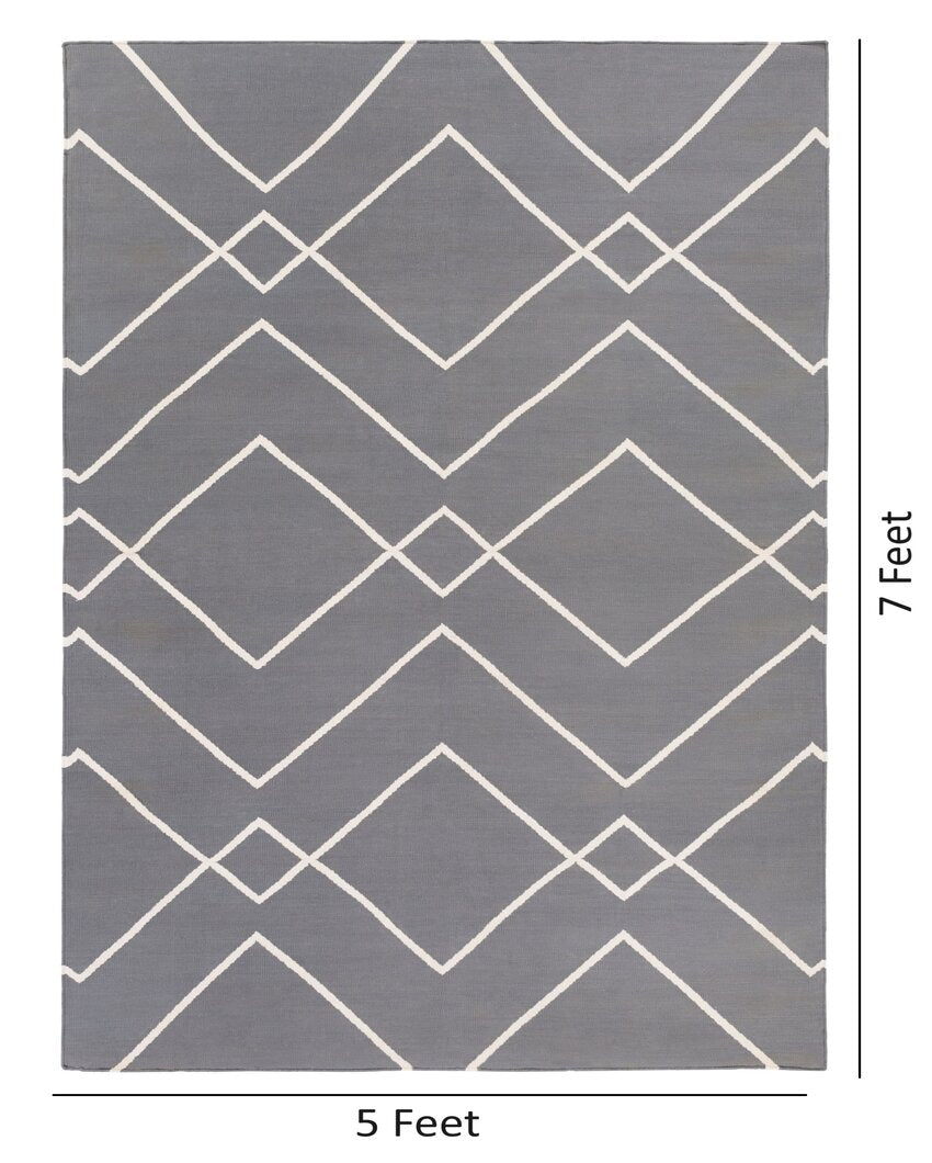 Gray Handwoven Atrium Cotton Stylish Carpet