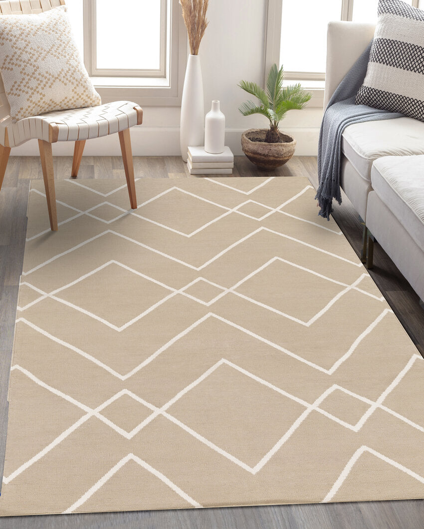 Tan Handwoven Atrium Cotton Carpet