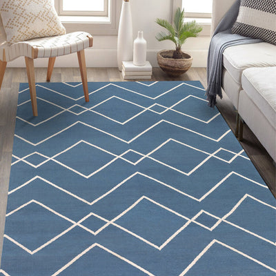 Denim Handwoven Atrium Cotton Stylish Carpet